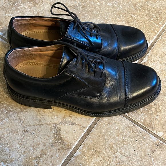 Franco Fortini Black Leather Shoes. Size 9.5 Men’s - Picture 2 of 8